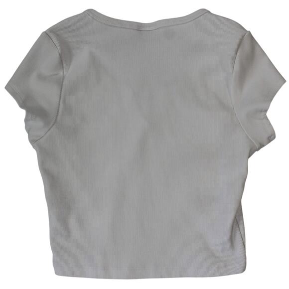 Hype and Vice Arizona Wildcats Embroidered Crop Top White Ribbed Tee Size Small - Picture 2 of 8